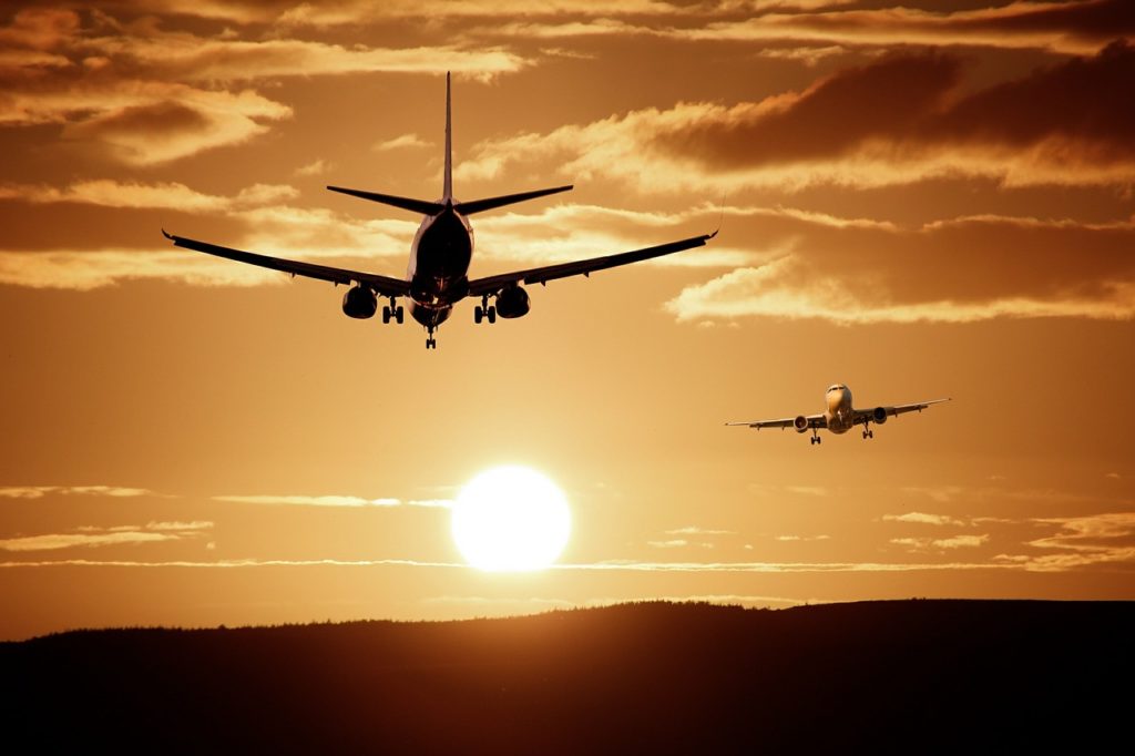 aviones, aterrizaje, cielo